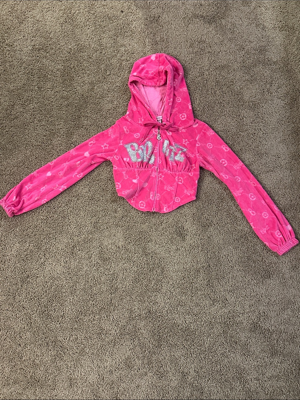 Pink Dolls Kill x Bratz Velour Cropped Jacket - Picture 4 of 7